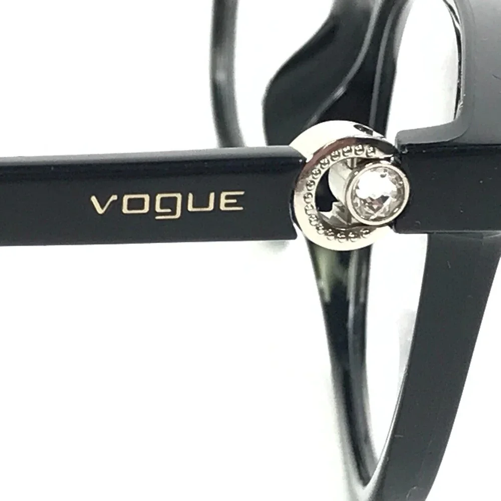 Vogue Eyeglasses Frames VO5225-B W44 Black Square Full Rim 53-18-140